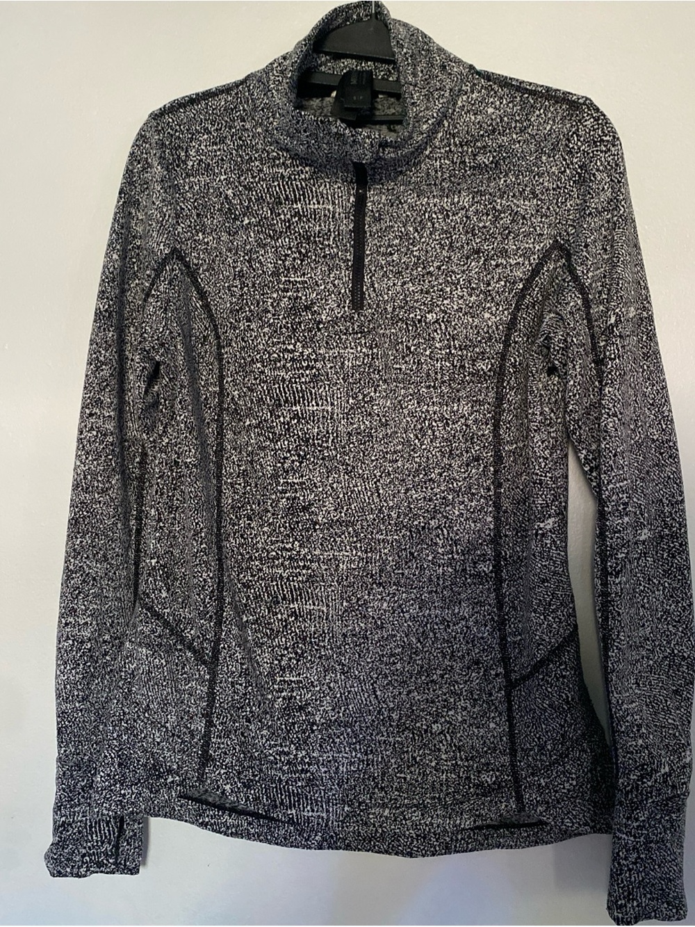 Mondetta Black & Gray Marled Quarter-Zip Pullover